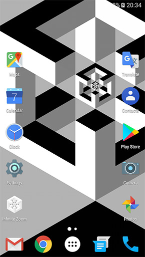 Infinite Zoom app, screenshot 1