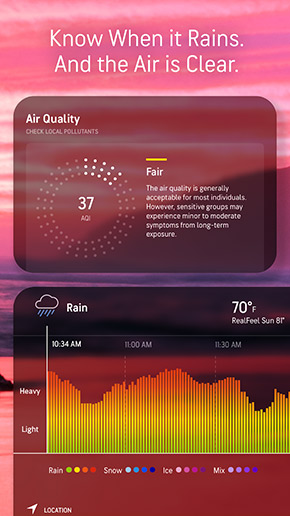 AccuWeather app, screenshot 5