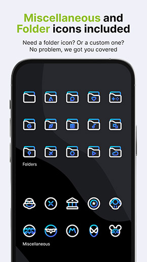 Aline Blue Icon Pack app, screenshot 4