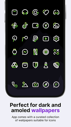 Aline Green Icon Pack app, screenshot 2