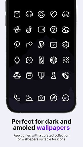 Aline White Icon Pack app, screenshot 2