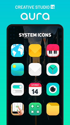 Aura Icon Pack app, screenshot 1