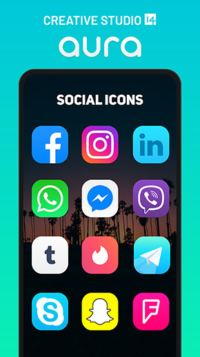 Aura Icon Pack app, screenshot 2