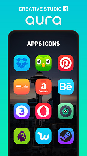 Aura Icon Pack app, screenshot 4