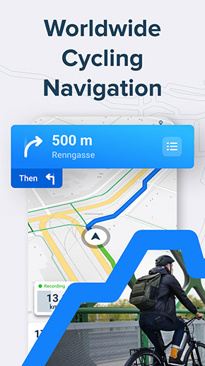 Bikemap app, screenshot 3