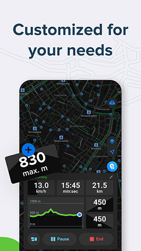 Bikemap app, screenshot 7