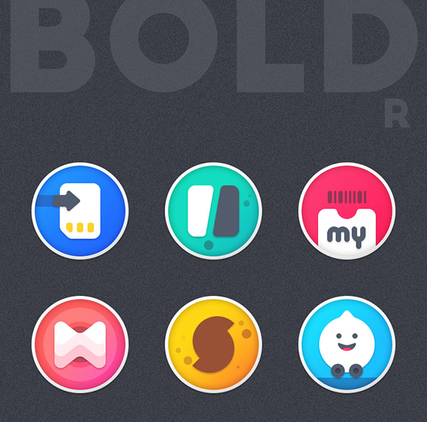 Boldr Icon Pack app, screenshot 1