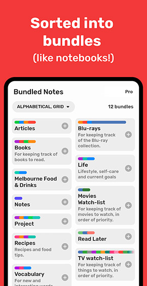 Bundled Notes app, screenshot 2