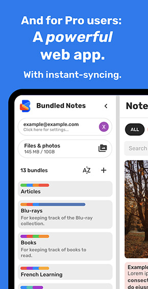 Bundled Notes app, screenshot 4