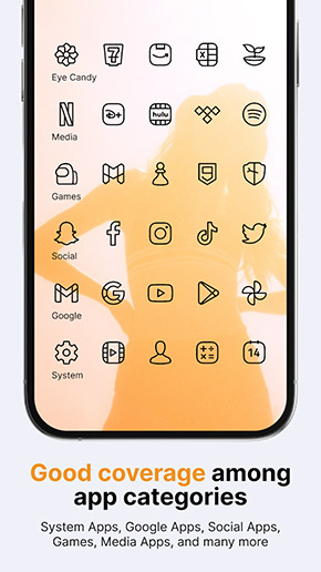 Caelus Black Icon Pack app, screenshot 4