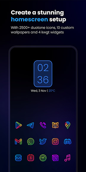 Caelus Duotone Icon Pack app, screenshot 1