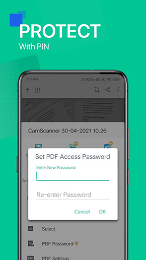 CamScanner app, screenshot 5