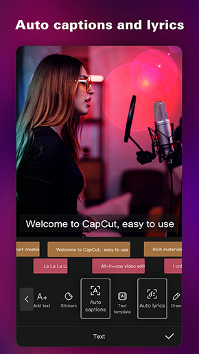 CapCut app, screenshot 1