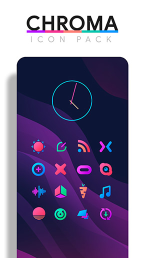 Chroma Icon Pack app, screenshot 1