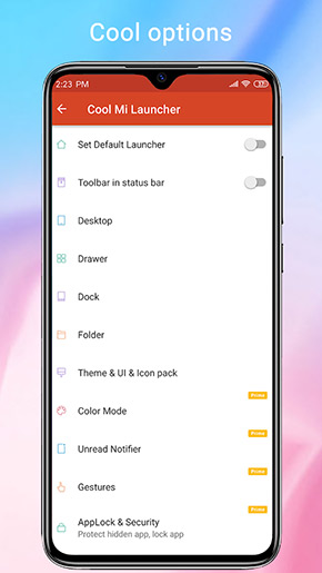 Cool Mi Launcher app, screenshot 6