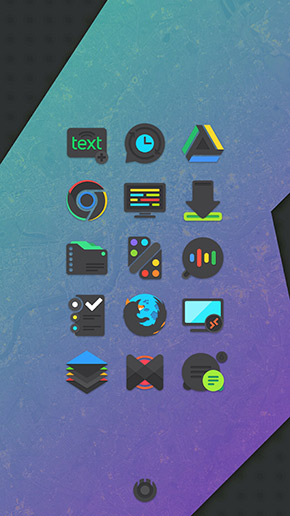 Crispy Dark Icon Pack app, screenshot 1