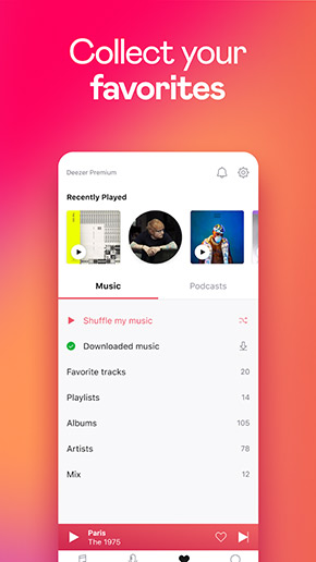 Deezer app, screenshot 7