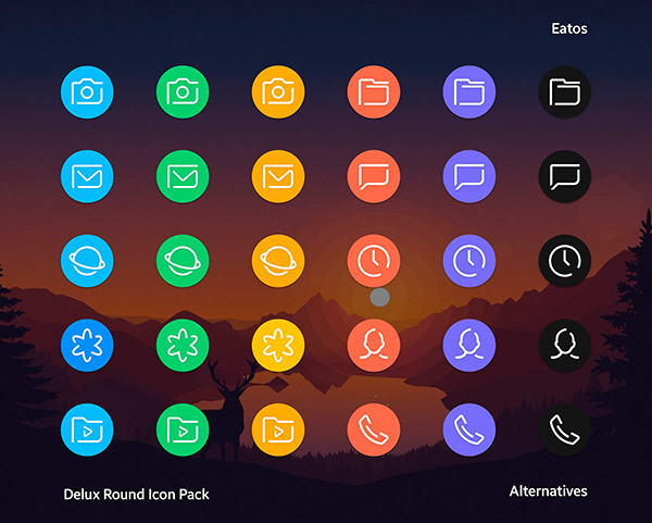 Delux Round Icon Pack app, screenshot 4