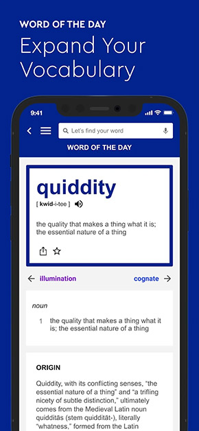 Dictionary.com app, screenshot 3