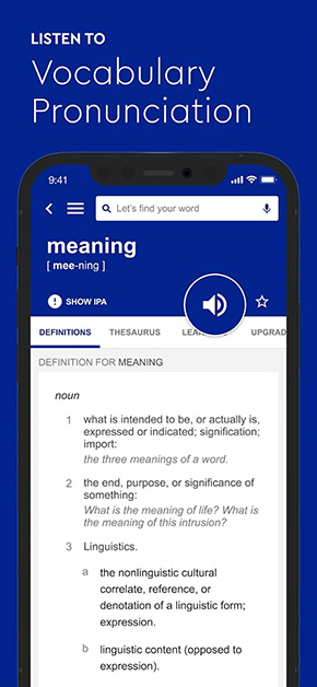 Dictionary.com app, screenshot 4