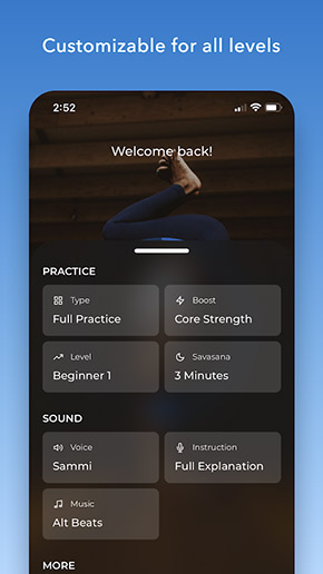 Down Dog Yoga app, screenshot 3