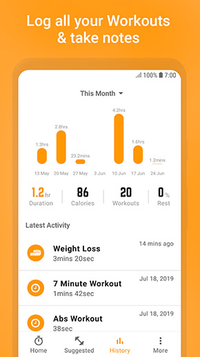 Exercise Timer app, screenshot 6