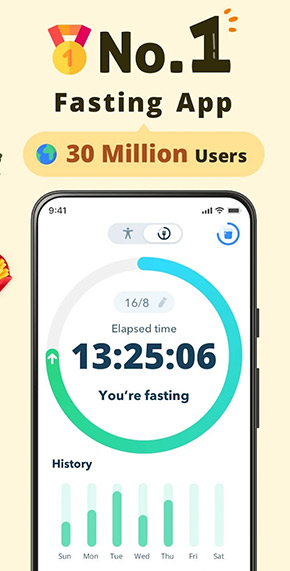 Fasting Tracker app, screenshot 2