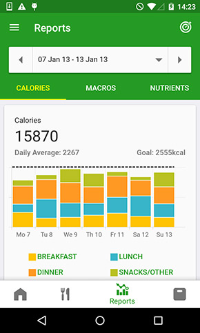 FatSecret app, screenshot 3