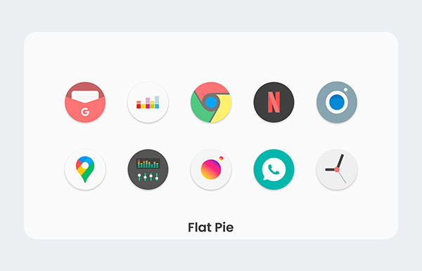 Flat Pie Icon Pack app, screenshot 1