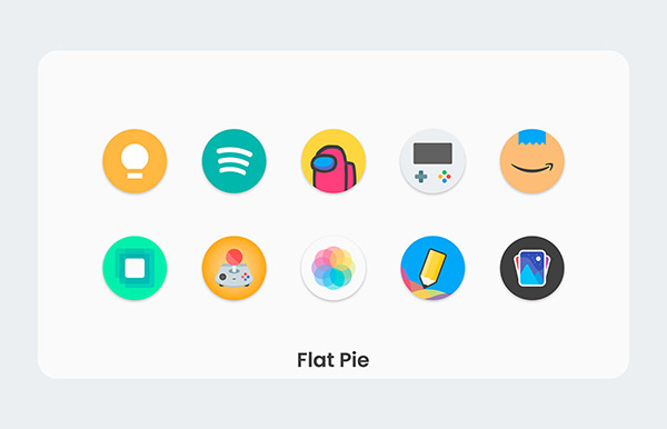 Flat Pie Icon Pack app, screenshot 2