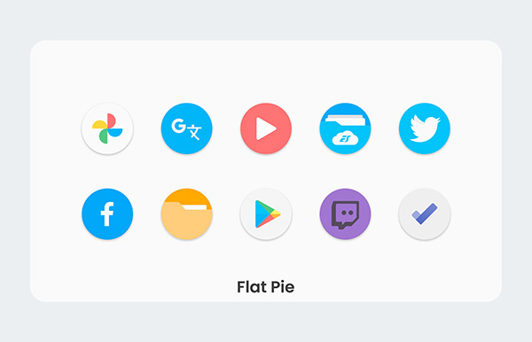 Flat Pie Icon Pack app, screenshot 3