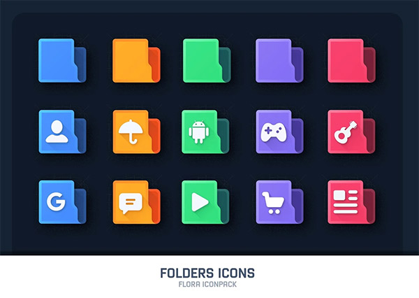Flora Material Icon Pack app, screenshot 5