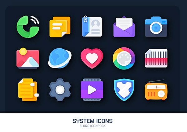 Flora Material Icon Pack app, screenshot 1