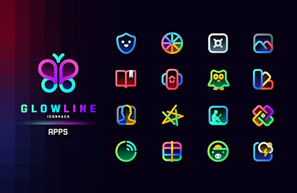 GlowLine Icon Pack app, screenshot 4