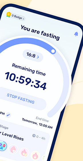 GoFasting app, screenshot 1