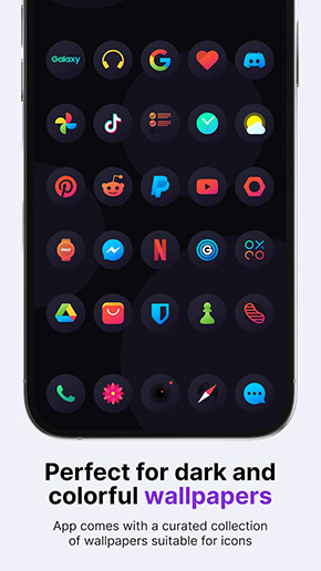 Hera Dark Icon Pack app, screenshot 2