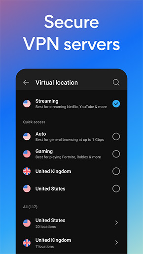 HotspotShield VPN app, screenshot 3