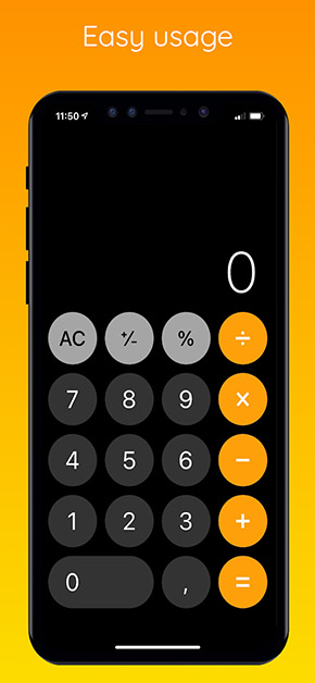 iCalculator app, screenshot 1