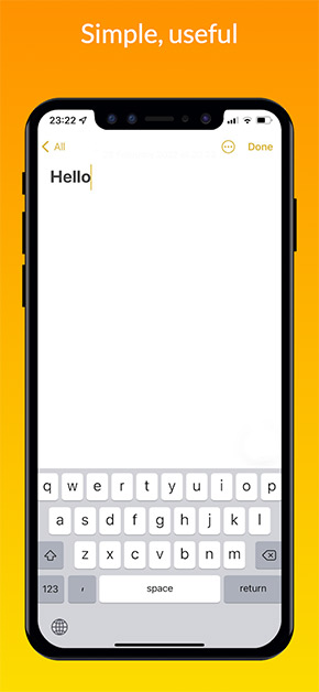 iKeyboard app, screenshot 1
