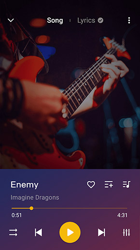 Inshot Music Player app, screenshot 1