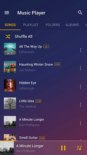 Inshot Music Player app, screenshot 2