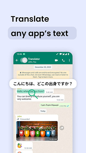 Instant Translate On Screen app, screenshot 2