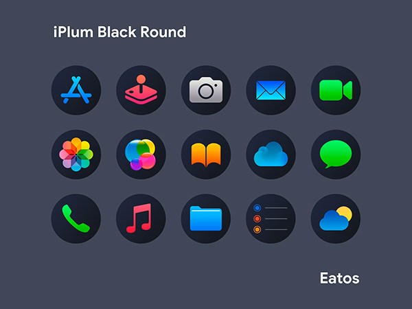iPlum Round Icon Pack app, screenshot 1