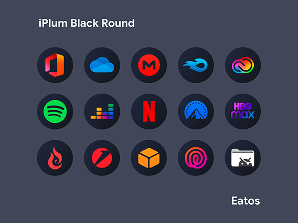iPlum Round Icon Pack app, screenshot 4