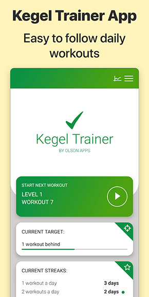 Kegel Trainer app, screenshot 1