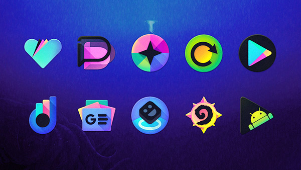 Kraken Dark Icon Pack app, screenshot 1
