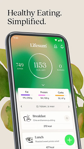 Lifesum app, screenshot 1