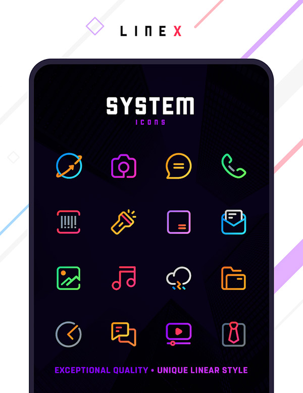 LineX Icon Pack app, screenshot 1