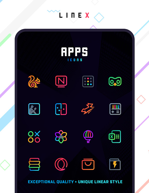 LineX Icon Pack app, screenshot 4