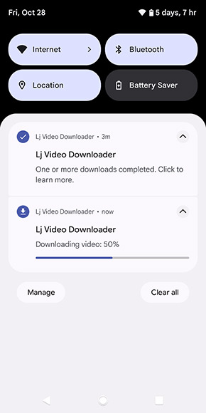 Lj Video Downloader app, screenshot 4